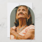 ミニマリストアーチ大人90歳の誕生日 招待状 (裏面)