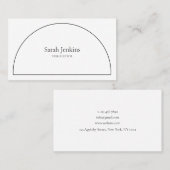 ミニマリストアーチ白黒名刺 名刺 (正面/裏面)