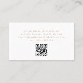 ミニマリストアーチ&ラインアートフラワーズブラウンフローリスト 名刺 (裏面)