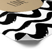 ミニマリストアートプリント抽象芸術サークル愛 ポスター (角)