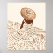 ミニマリストアート抽象芸術女性ドレス幾何学模様 ポスター (正面)