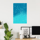 ミニマリストアート:砕けた氷 ポスター (ホームオフィス)