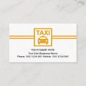 ミニマリストイエロータクシーサイネージタクシー 名刺 (裏面)