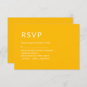 ミニマリストイエロー出欠カード 出欠カード (正面/裏面)