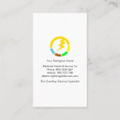 ミニマリストイエロー稲妻ボルト 名刺 (裏面)