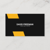ミニマリストイエロー・アンド・ブラック掘削機建築 名刺 (裏面)