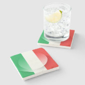 ミニマリストイタリア国旗 コースター (横)