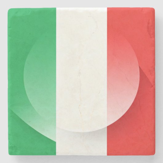 ミニマリストイタリア国旗 コースター (正面)