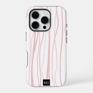 ミニマリストイニシャルズフォンケース カスタムモノグラム iPhone 16 PROケース