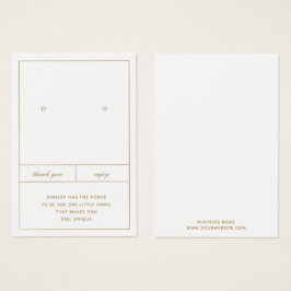 ミニマリストイヤリングジュエリーカードデザイン