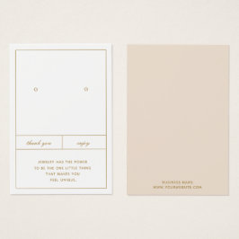 ミニマリストイヤリングジュエリーカードデザイン