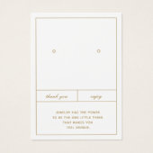 ミニマリストイヤリングジュエリーカードデザイン (正面)