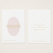 ミニマリストイヤリングジュエリー表示カード (正面&裏面)