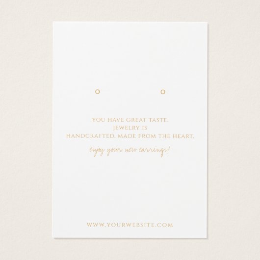 ミニマリストイヤリングジュエリー表示カード (裏面)