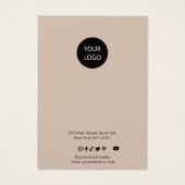 ミニマリストイヤリングディスプレイ名刺 (裏面)