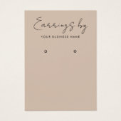 ミニマリストイヤリングディスプレイ名刺 (正面)