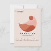 ミニマリストイラストレーションありがとう名刺 サンキューカード (正面)