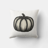 ミニマリストインクカボチャ – 秋の収穫芸術オン クッション (裏面)