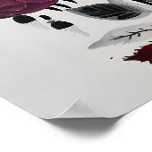 ミニマリストインクバラ抽象芸術フローラデザイン ポスター (角)