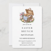ミニマリストイースターブランチピクニック 招待状 (正面)