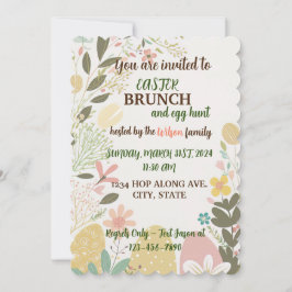 🌼ミニマリストイースターブランチ&エッグ狩り 招待状