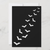 ミニマリストウィッチブラックアンドホワイトハローウィンパーティ 招待状 (裏面)