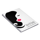 ミニマリストウィメンシルエットブラック美しいサロン ノートブック (右側)