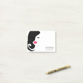 ミニマリストウィメンシルエットブラック美しいサロン ポストイット (デスク上)