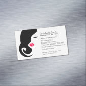 ミニマリストウィメンシルエットブラック美しいサロン マグネット名刺 (インサイチュ)