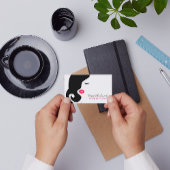 ミニマリストウィメンシルエットブラック美しいサロン 名刺