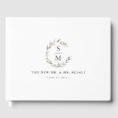 ミニマリストウィンターウェディングゲストブックアイディア ゲストブック (正面)