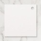 ミニマリストウィンタークリスマスリースベビーシャワー フェイバータグ (裏面)