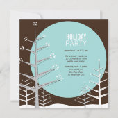 ミニマリストウィンターワンダーランドホリデーパーティー招待状 招待状 (正面)