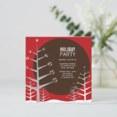 ミニマリストウィンターワンダーランドホリデーパーティー招待状 招待状 (スタンド正面)