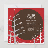 ミニマリストウィンターワンダーランドホリデーパーティー招待状 招待状 (正面)