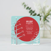 ミニマリストウィンターワンダーランドホリデーパーティー招待状 招待状 (スタンド正面)