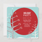 ミニマリストウィンターワンダーランドホリデーパーティー招待状 招待状 (正面)
