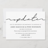 ミニマリストウェディングの最新情報のお知らせ 招待状 (正面)