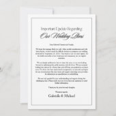 ミニマリストウェディングアップデートお知らせカード 招待状 (正面)