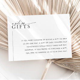 ミニマリストウェディングギフトウィッシングウェルカード LAYLA エンクロージャーカード