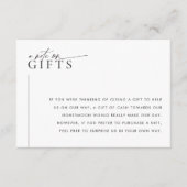 ミニマリストウェディングギフトウィッシングウェルカード LAYLA エンクロージャーカード (正面)