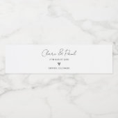 ミニマリストウェディングパーティシャワーモダン婚約 ペットボトルラベル (シングルラベル)