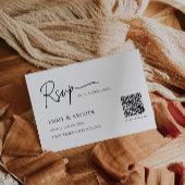 ミニマリストウェディングRSVPカードテンプレート