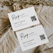 ミニマリストウェディングRSVPカードテンプレート