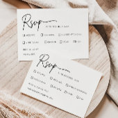 ミニマリストウェディングRSVPカードテンプレート
