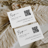 ミニマリストウェディングRSVPカードテンプレート