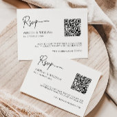 ミニマリストウェディングRSVPカードテンプレート