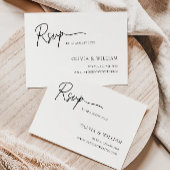 ミニマリストウェディングRSVPカードテンプレート
