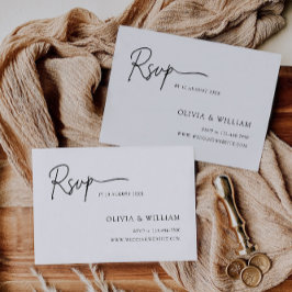 ミニマリストウェディングRSVPカードテンプレート