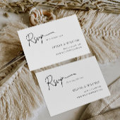 ミニマリストウェディングRSVPカードテンプレート